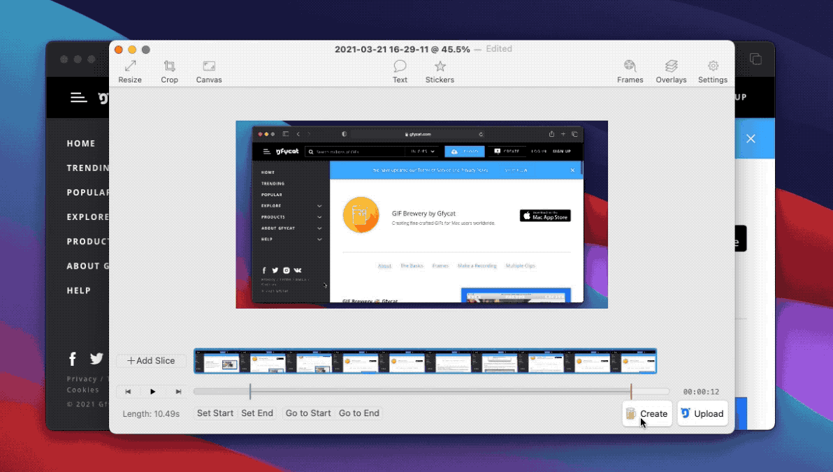 GIF動画を保存するデモ