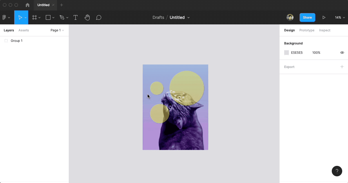 マスクを適用するデモ