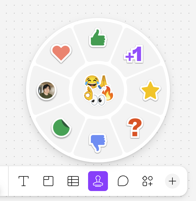 FigJamのパイメニュー