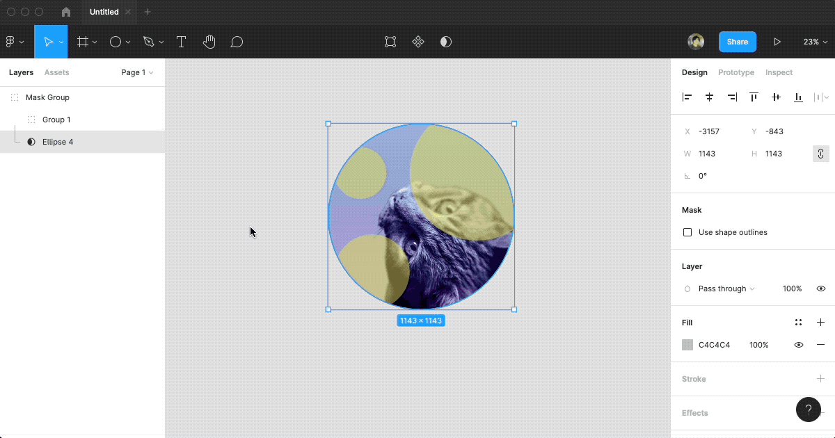 テキストにマスクを適用するデモ