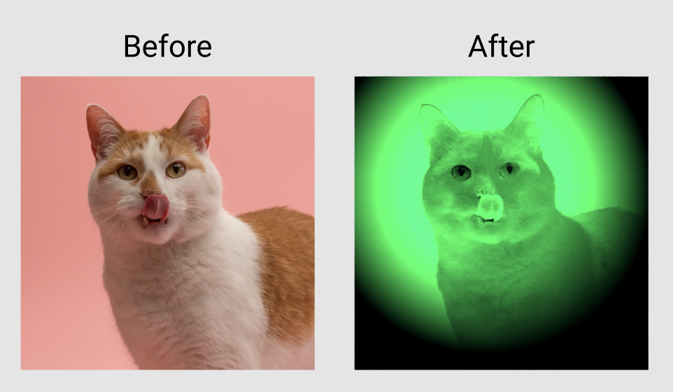 彩度調整エフェクトの適用結果